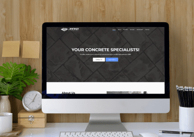 Janko Concrete Website Desktop View
